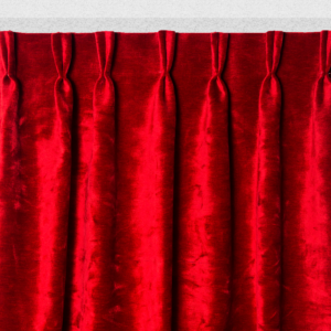Velours gordijn rood, verduisterend en akoestisch