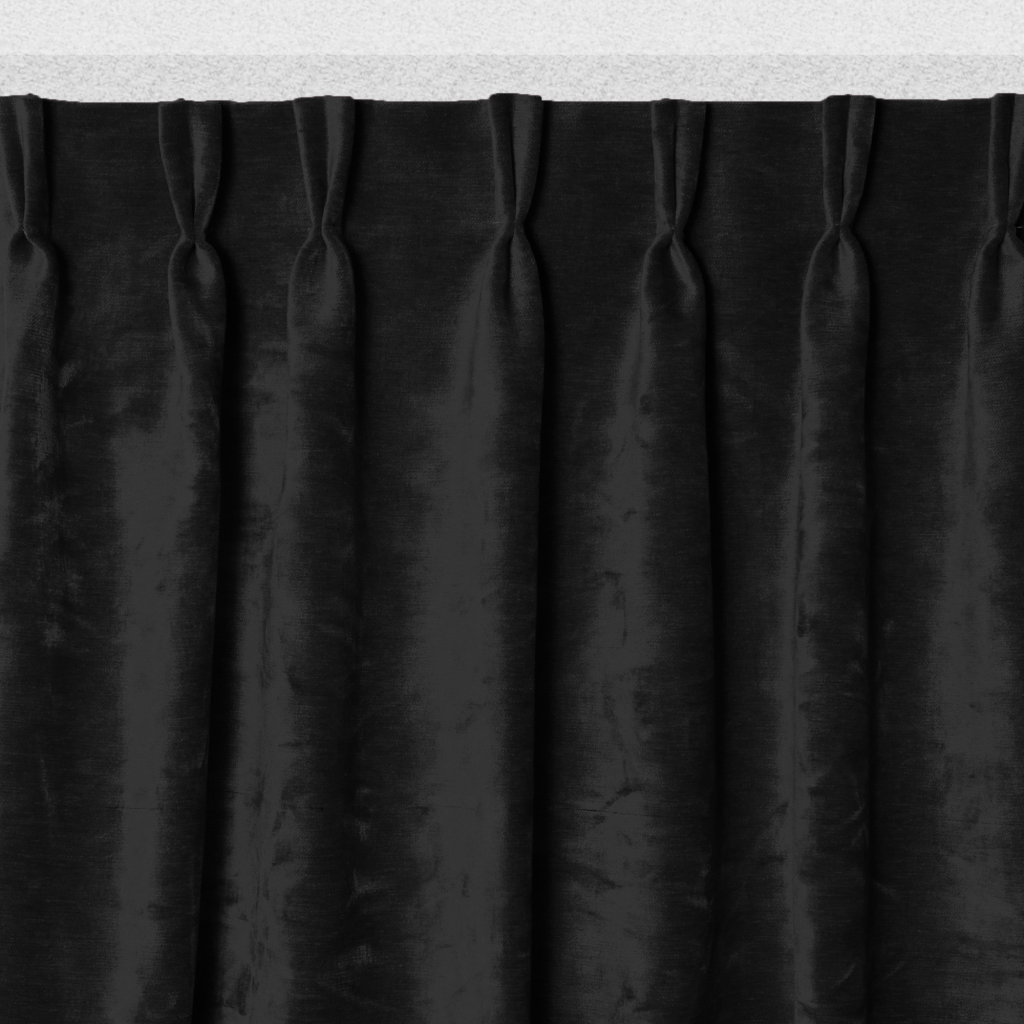 Velours gordijn zwart, verduisterend en akoestisch