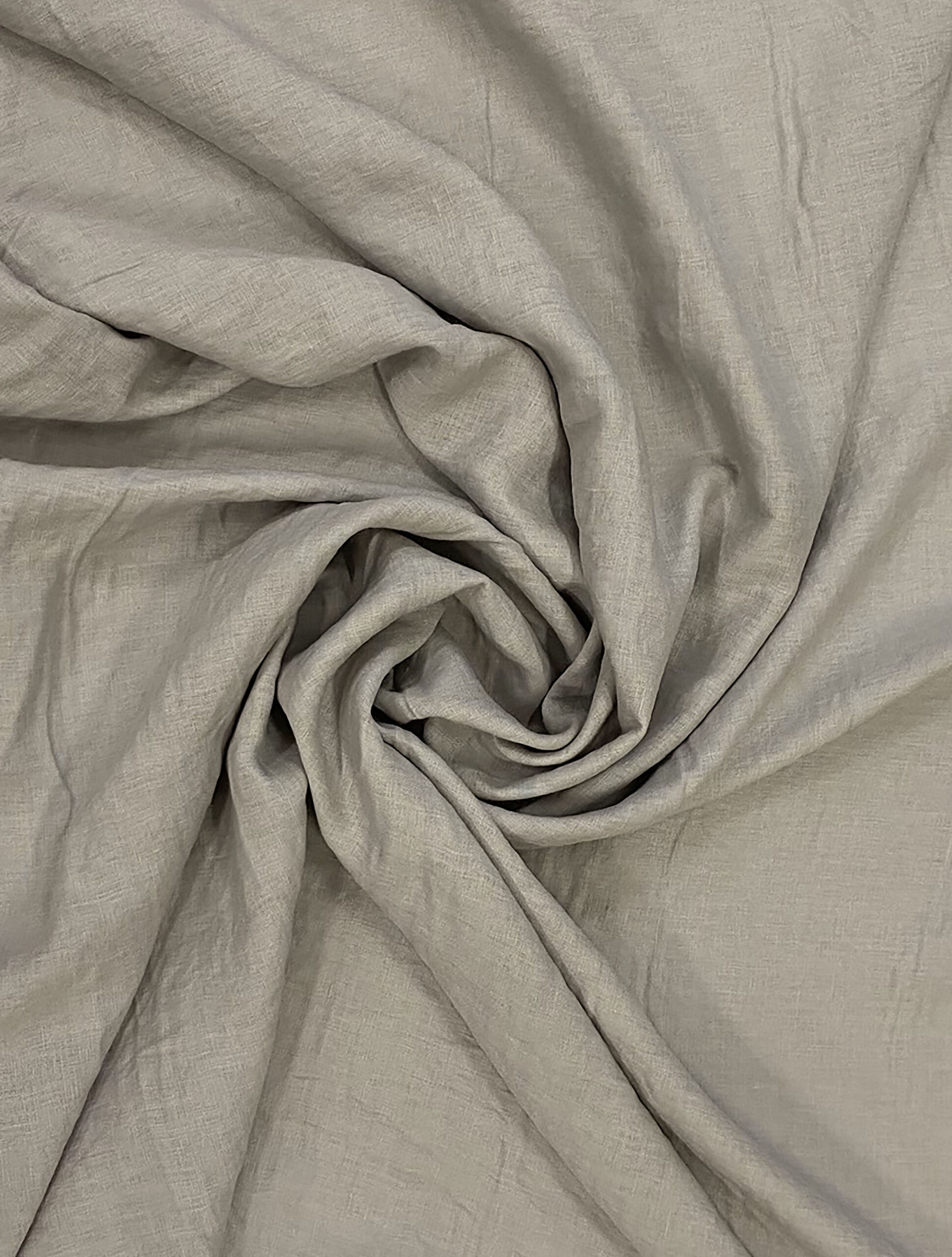 Landelijk linnen, stone washed, grijs groen