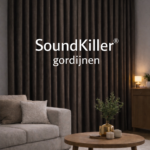 Geluidswerende gordijnen met akoestische en isolerende werking in luxe woonkamer