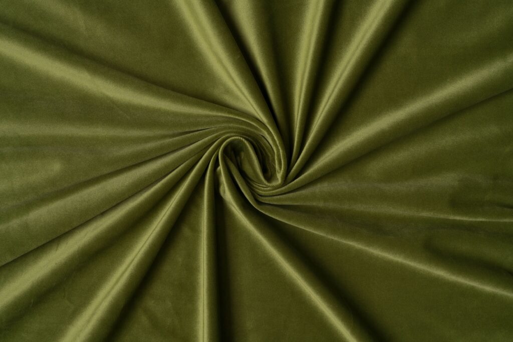Castello Velours gordijn Groen close up