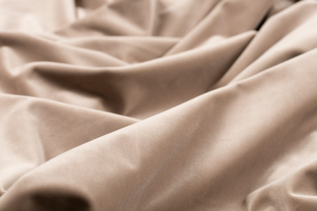 Castello Velours gordijn Beige close up