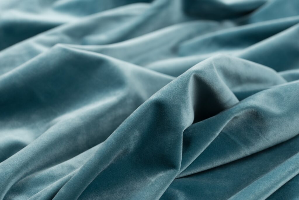 Castello Velours gordijn Turquoise close up