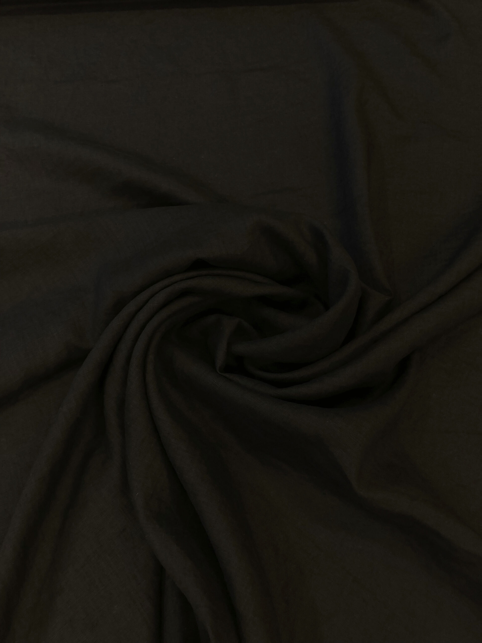 Landelijk linnen Donker-bruin, stonewashed close up