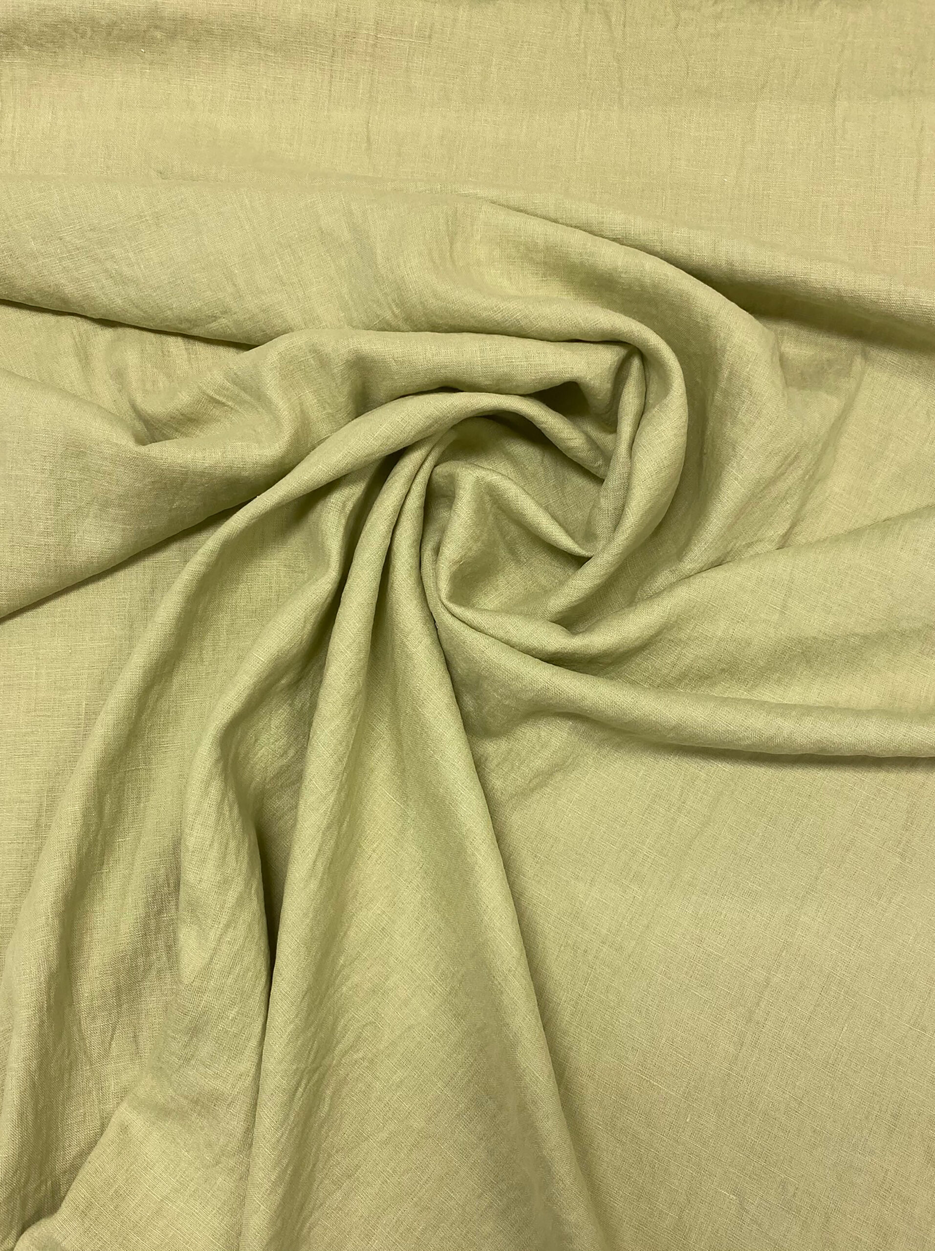 Landelijk linnen Salie-groen, stonewashed