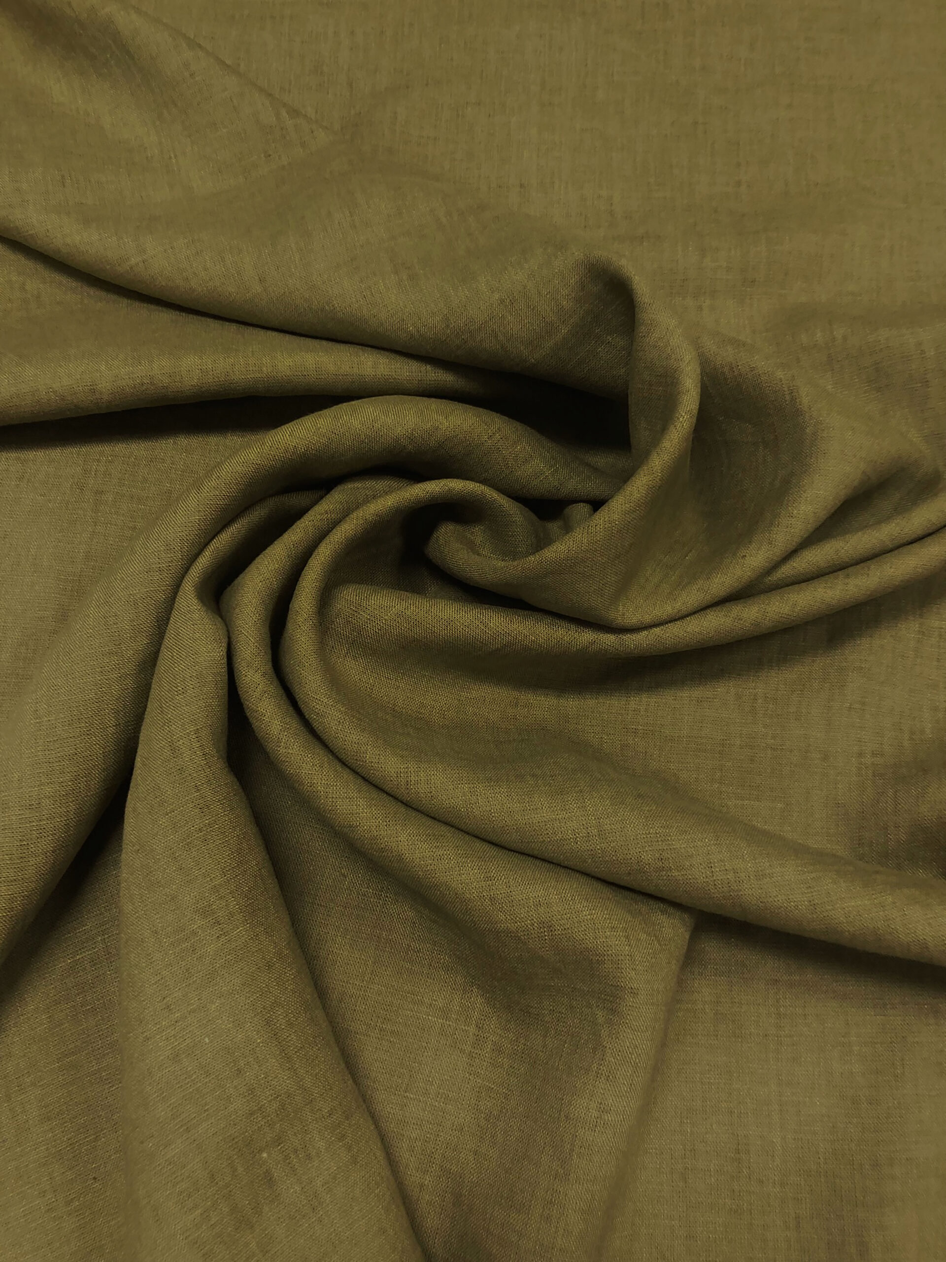 Landelijk linnen Olijf-groen, stonewashed