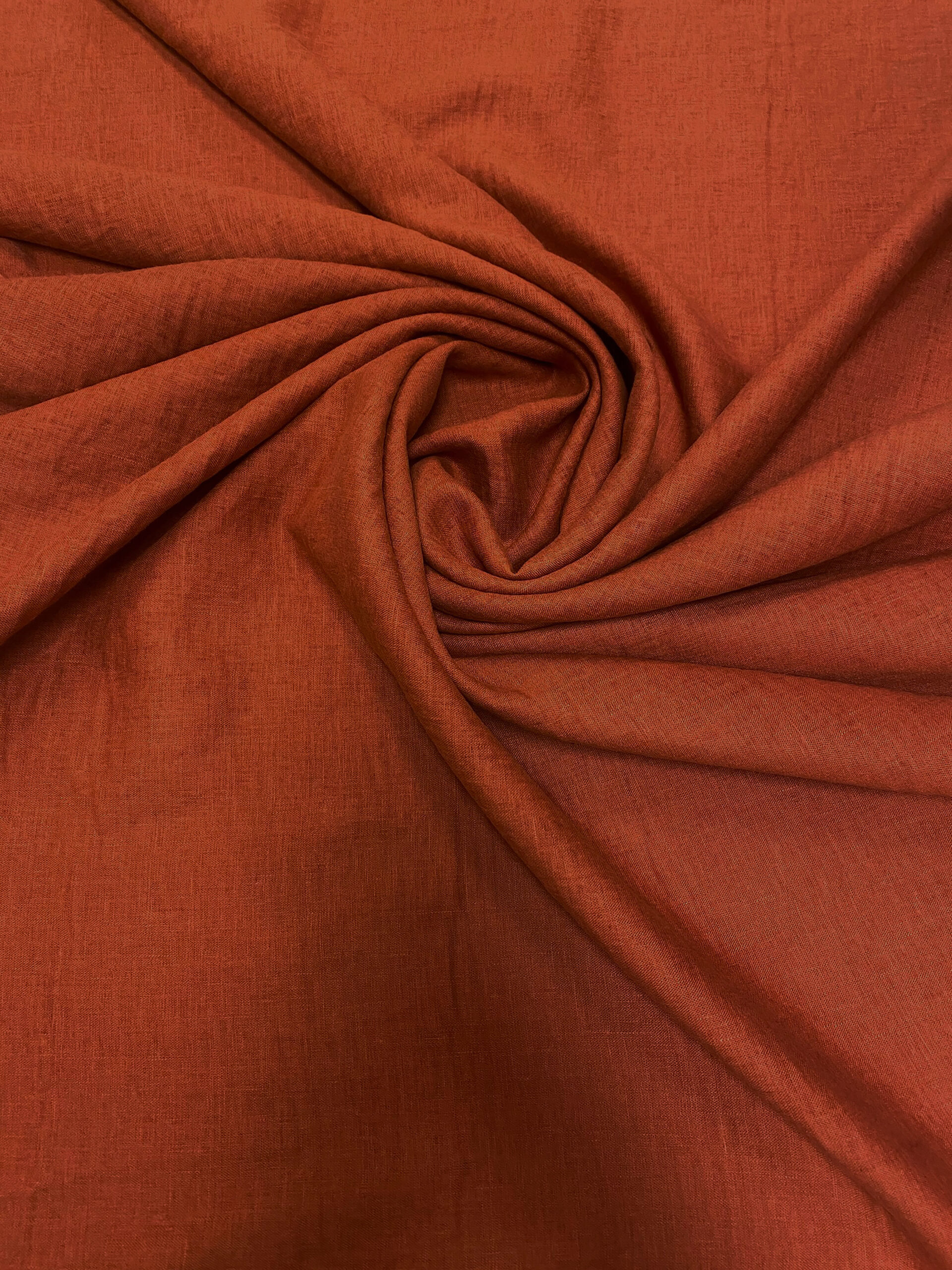 Landelijk linnen Terracotta , stonewashed