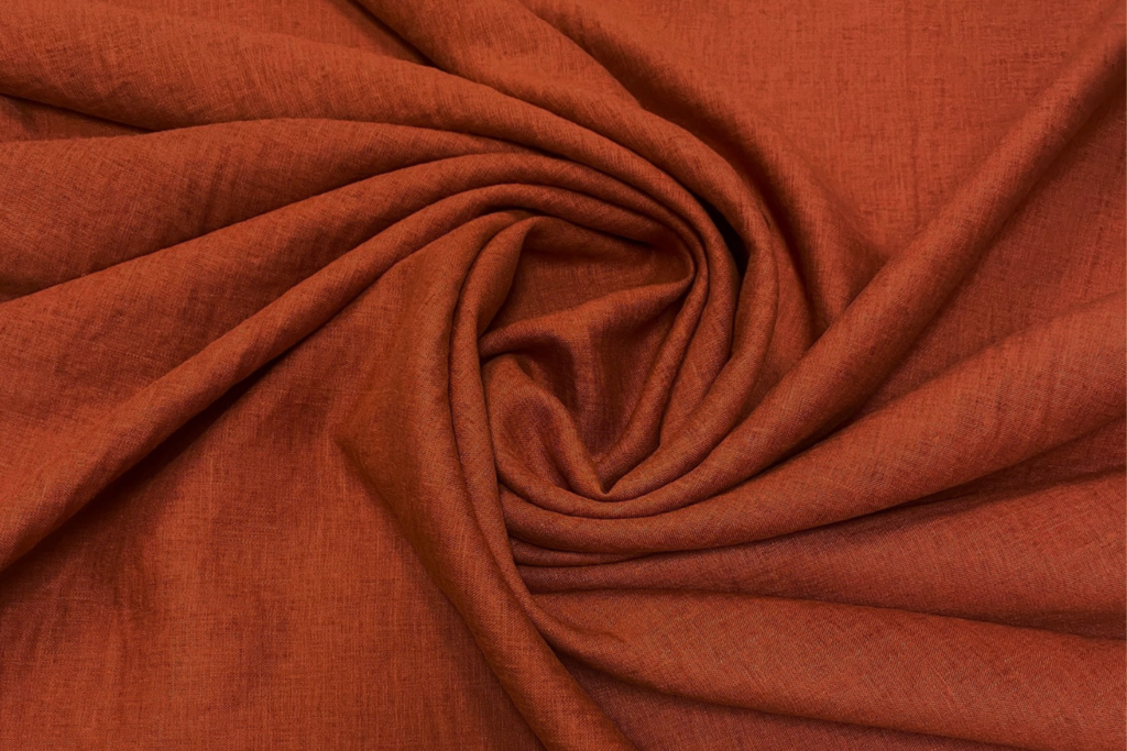 Landelijk Linnen Close up Terracotta